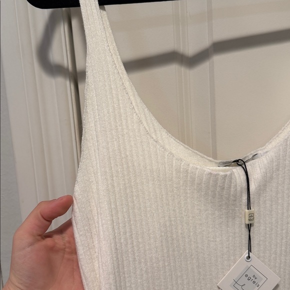White Ribbed Tank Midi Dress - Picture 4 of 4
